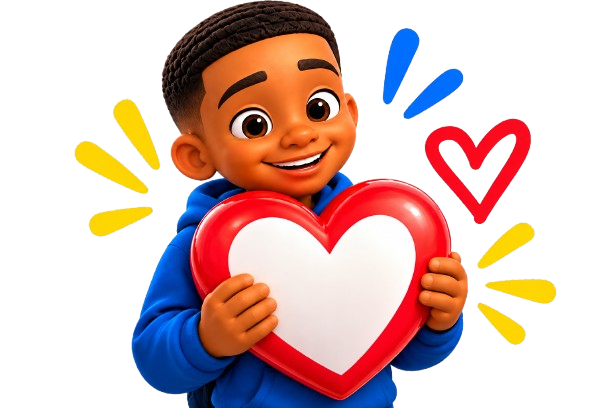 Child holding a heart